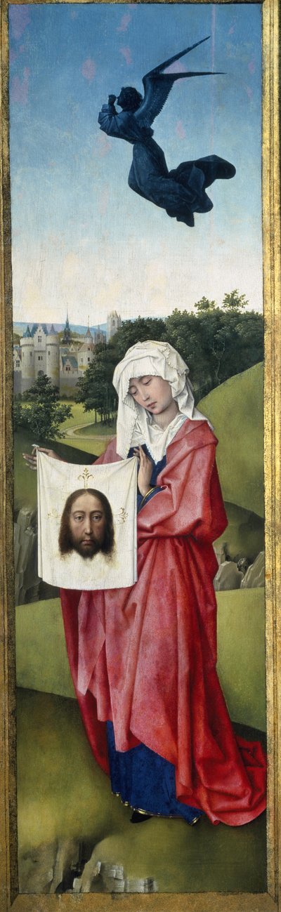 Heilige Veronika, Kreuzigungstriptychon, ca. 1445 von Rogier van der Weyden